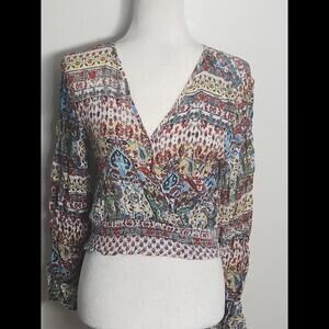 NWT (10) RAGA Printed Crop Top, S